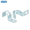 thumbnail image 3 of Uxcell 14Pack 1 Hole Pipe Strap, Fit M14 (5/9") Tube OD, Zinc Plated Iron Conduit Clamp Reinforced Rib for Pipe, Cable, 3 of 7