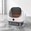 thumbnail image 2 of Automatic Self-Cleaning Cat Litter Box for Multiple Cats – Extra Large 96L Capacity, Open Top, Odor Control, APP &amp; Wi-Fi Smart Control, Infrared Safety detectors, Ultra-Quiet <32dB– White, 2 of 8