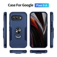 thumbnail image 2 of Designed for Google Pixel 9a Case, Military-Grade Drop Protection, Shockproof Phone Case Cover, Magnetic Car Mount Ring Kickstand Bumper Hard Case for Google Pixel 9a, Blue, 2 of 10
