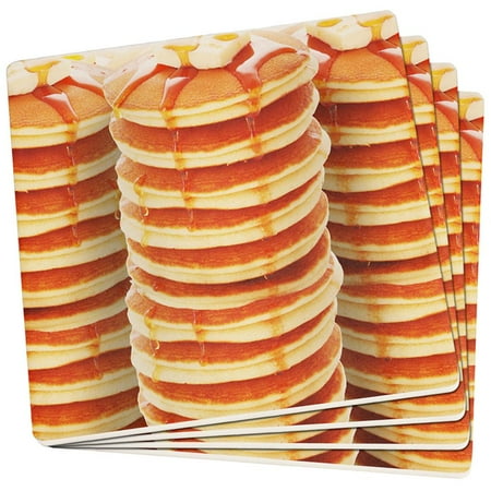 

Pancakes and Syrup Breakfast Set of 4 Square Sandstone Coasters