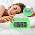 thumbnail image 3 of Unique Bargains 2 Pcs Oval Digital Alarm Clock Adjustable Alarm Snooze Green, 3 of 6