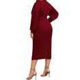 thumbnail image 2 of Vestido Dama Mujer Sexi Elegante C/cinturón Talla Extra Plus DaraBaby  Vest053, 2 of 4