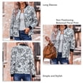 thumbnail image 3 of Chaqueta De Bombardero, Abrigo Con Cremallera Para Mujer, Elegante, Suelta, Mezcla De Tela Premium, Microelástica, Delgada, Simple Para Principios De Otoño ANGGREK XL negro, 3 of 6