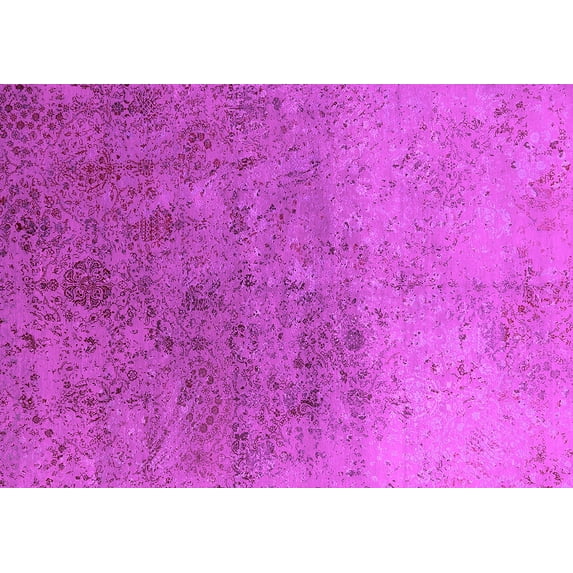 Ahgly Company Indoor Rectangle Oriental Pink Industrial Area Rugs, 5' x 7'