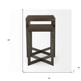 thumbnail image 2 of Set of Two Geo Dark Brown Metallic and Wood Tables, 2 of 9