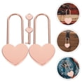 thumbnail image 3 of Heart Shaped Zinc Alloy Lock with Rose Gold Finish for Decoration and Security 2 Sets, 3 of 5
