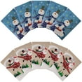 thumbnail image 3 of Global Printed Products 10 Foil and Glitter Holiday Cards with White Envelopes - Featuring Airplane and Snowman Designs - GPP-0086-G, 3 of 6