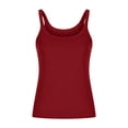 thumbnail image 3 of UPPADA Women's Scoop Neck Ribbed Tank Tops Workout Sleeveless Shirts Summer Casual Flowy Fitted Cami Shirt,Tank Tops for Women 2025 Pack Red,XXL, 3 of 6