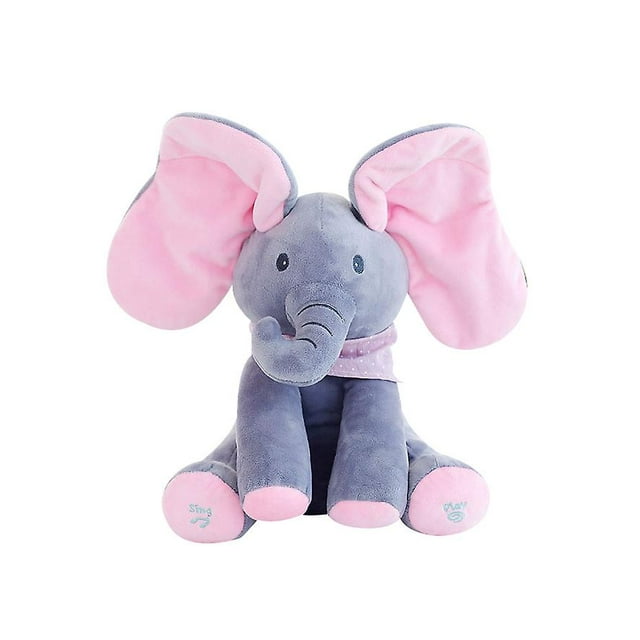 Juguete de peluche con forma de elefante al escondite para niños con canción infantil