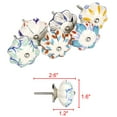thumbnail image 2 of Unique Bargains Hand Painted Ceramic Door Knobs Box Drawer Wardrobe Cupboard Pull Handles #8 6pcs, 2 of 6