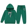 thumbnail image 4 of shqvo Dance Outfits for Girls Letter Print Fashionable Long Sleeve Hoodie Pullover Tops Sweatsuit Pants Fall Clothes for Boys 4-6, 4 of 4