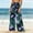 Boho Pants-Navy, variant on Gamivast Swimsuit Coverup for Women Pants Floral Elastic Waist Sheer Beach Cover up Pant Casual Flowy Wide Leg Boho Pants Summer Pool Party Swimwear