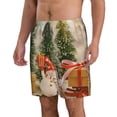 thumbnail image 2 of KLL Holiday Christmas Stars Men's Casual Summer Beach Shorts Hawaiian Shorts with Pockets-3X-Large, 2 of 5