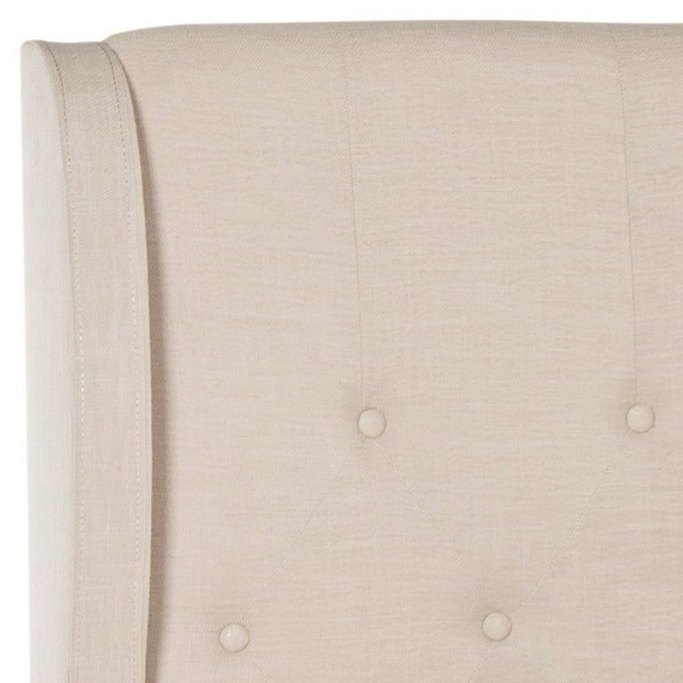 SAFAVIEH Blanchett Modern Retro Tufted Bed Frame Queen Light Beige