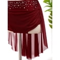 thumbnail image 3 of Kaerm Kids Girls Lyrical Dance Dress Sleeveless Sparkly Ballet Figure Ice Skating Dress Contemporary Burgundy 10, 3 of 9