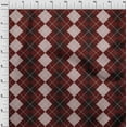 thumbnail image 3 of oneOone Viscose Chiffon Maroon Fabric Argyle Check Fabric For Sewing Printed Craft Fabric By The Yard 42 Inches Wide, 3 of 4