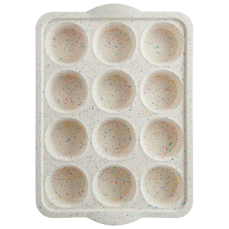 Trudeau 12 Cavity Silicone Muffin Pan - Confetti
