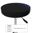 thumbnail image 4 of Gukieu Black Blue Glitter Sparkles Print Round Chair Cover, Dust-proof and Non-slip Bar Chair Protective Cover, Suitable for Bars, Restaurants, Offices-13 inch, 4 of 7