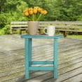 thumbnail image 3 of DecMode 18" x 15" Blue Resin Outdoor Accent Table, 1-Piece, 3 of 13