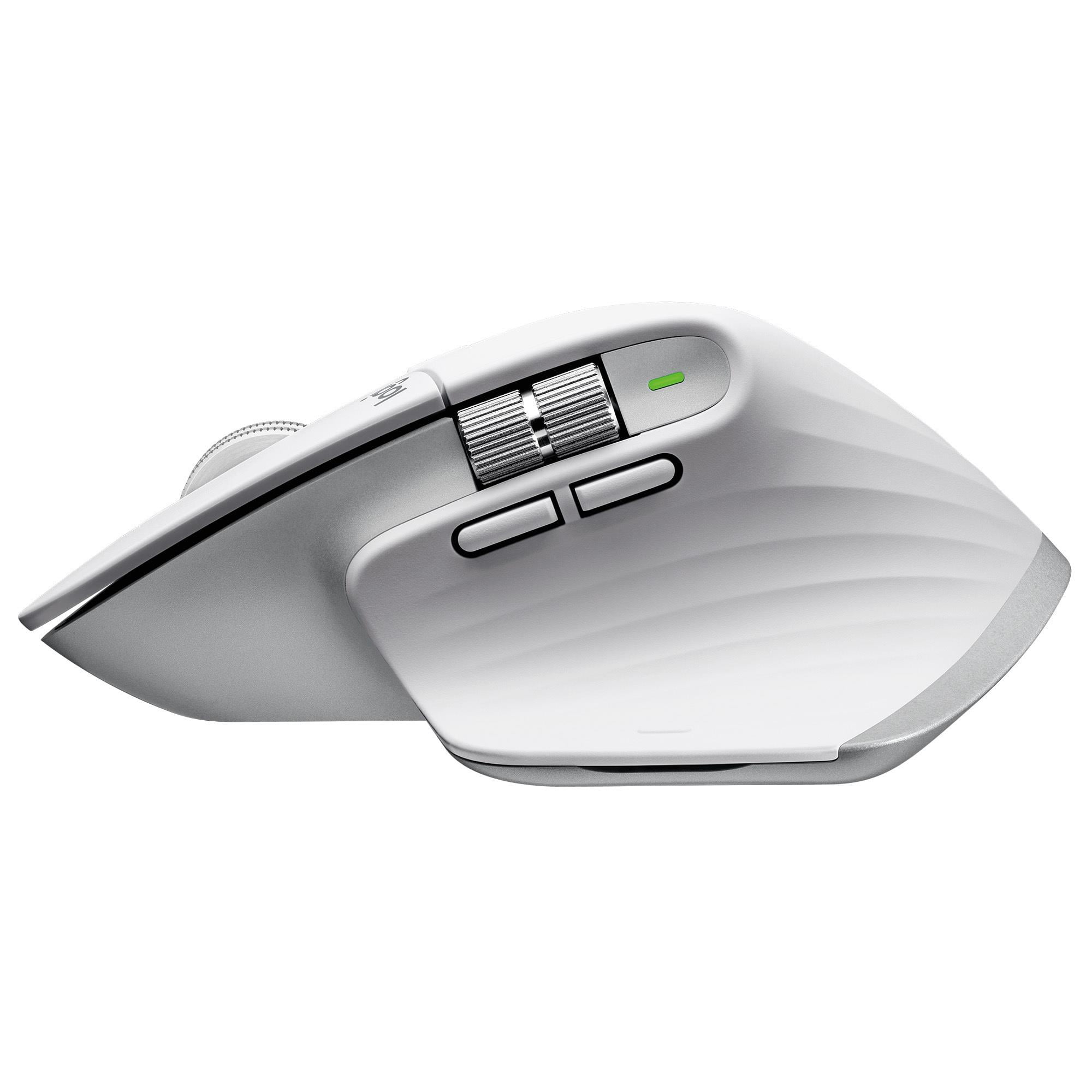 Logitech MX Master 3S Performance Wireless Mouse (Pale Gray) with USB 3.0  Hub