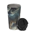 thumbnail image 2 of Daiia Space White Horse Printed Stainless Steel Tumbler with Lid and Straw, Double Wall Vacuum Insulated Coffee Tumbler Travel Coffee Mug with Leak Proof Lid, 2 of 8