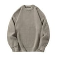thumbnail image 3 of Chiccall Mens Crew Neck Sweaters Ribbed Knit Sweater Winter Warm Thick Casual Loose Pullover Sweater, 3 of 7