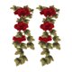 thumbnail image 1 of Parches bordados de flores Rojas ANGGREK 2 Piezas, 1 of 7