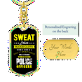 thumbnail image 3 of Sweat Dries Blood Clots Stainless Steel or 18k Gold Premium Swivel Dog Tag Keychain, 3 of 10
