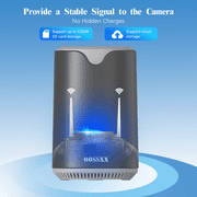 {100% Wire-Free Wireless Solar Cameras} 2-Way Audio PIR Detection Dual Antennas Outdoor Wireless Surveillance Camera System 1600P WiFi Battery Surveillance Video by OOSSXX