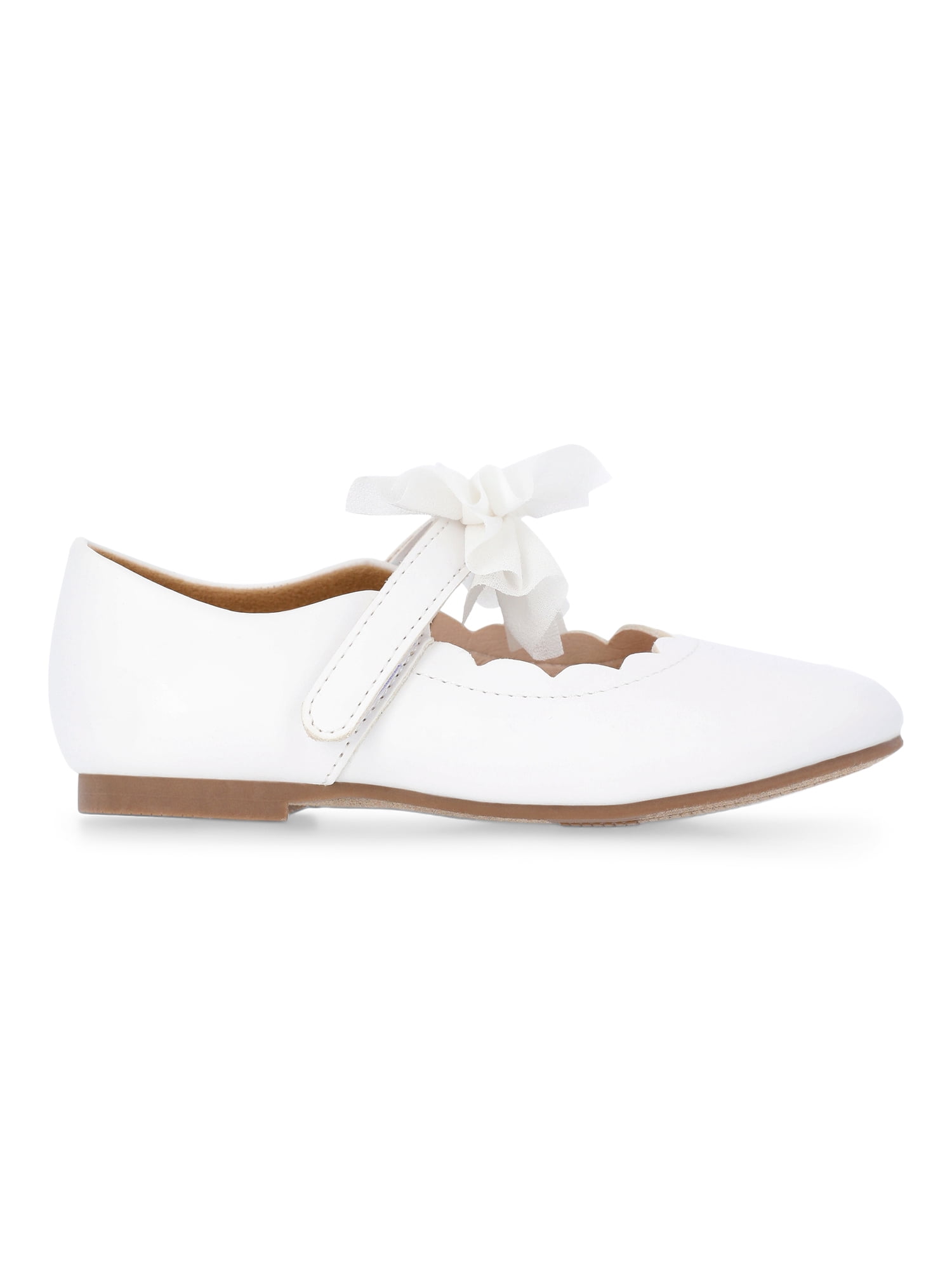 Wonder Nation Baby and Toddler Girls Tulle Bow Ballet Flats