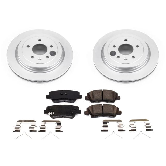 PowerStop Rear Geomet Coated Brake Rotor and Pad Kit Fits: CADILLAC Select Models CRK7401