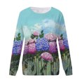 thumbnail image 4 of Qiopertar Liquidation Livraison Gratuite Femmes et Hiver Décontracté Imprimé Col Rond Manches Longues Pull Blouse Chandail en Molleton Hauts Offres de la Semaine Moins de 5$, 4 of 5