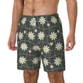 thumbnail image 2 of Balery Daisies Flowers Mens Swim Trunks Swim Shorts for Men Quick Dry Inseam Beach Shorts with Compression Liner Pocket-Large, 2 of 9