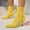 Yellow, variant on Women Solid Color Pointed Toe Knit Sock Ankle Boots Stiletto Thin High Heel Stretch Slip on Fall Winter Dress Short Booties Yellow 9.5(43)