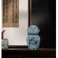 thumbnail image 4 of SEEK RARE Mini Monk Buddha Statue Sandstone Statues Zen Monk Praying Statue Sculptures for Wealth Good Luck Feng Shui Decor Home Fish Tank Aquarium Garden (Style 11), 4 of 8