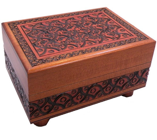 Unique All Hardwood Puzzle Box Perfect for Putting Gifts or Surprises Inside 