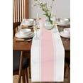 thumbnail image 4 of Ldtrchee Valentines Day, Table Runner 90 Inches, Minimalist Pink Stripes Solid Color Bed Runner Dresser Scarves Tabletop for Indoor Outdoor Parties/Ceremony/Banquet, 13" x 90", 4 of 8