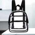 thumbnail image 6 of Pompotops Black Clear Backpack Heavy Duty Clear Bookbag Transparent Backpack Look Through Plastic Bookbag For School,Work,Stadium,Travel,Security,Festival,College (Black), 6 of 7