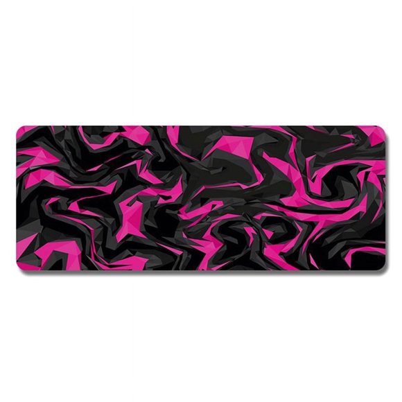 Topographic Contour Extended Big Mouse Pad Computer Keyboard Mouse Mat Mousepad with 1.5mm Non-Slip 11.8x31.5Inch Red