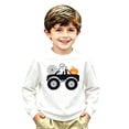 thumbnail image 2 of Kids Halloween Sweatshirt Girls Boys Skeleton Pumpkin Ghost Toddler Shirt Crewneck Long Sleeve Graphic Tops, 2 of 4