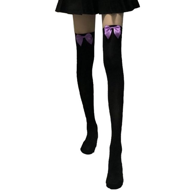 Guardurnaity 1 par de medias altas hasta el muslo, Cosplay elástico antideslizante, calcetines largos universales, botas, calentadores de piernas, accesorios Medias Violeta Guardurnaity AP008235-04