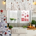 thumbnail image 5 of 2 Pack Valances for Window, Brown Red Spring Floral Short Curtains for Kitchen Bedroom Living Room, Summer Flowers Botanical Elegant Rod Pocket Small Window Treatment Valance Drapes 42 x 12 Inch, 5 of 8
