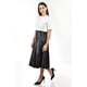 thumbnail image 2 of Falda midi efecto piel Roman Fashion /Juvenil, 41023 (Negro) negro M, 2 of 5