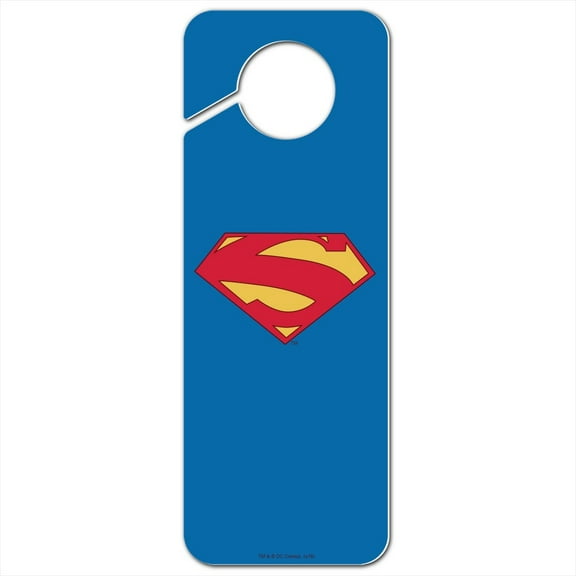 Superman New 52 Shield Logo Plastic Door Knob Hanger Sign