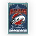 thumbnail image 2 of Kenai River, Alaska, Salmon Vintage Sign (9x12 Wall Art Print, Home Decor), 2 of 3