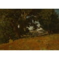 thumbnail image 2 of Eugène Blery 14x11 Gold Ornate Wood Frame and Double Matted Museum Art Print Titled - Landscape (1835-40), 2 of 4