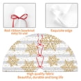 thumbnail image 4 of Sikiie Gold Snowflake 30-48 inches {designName} Print Christmas Tree Skirt Snowman Xmas Tree Skirt with Edge Christmas Decorations for Holiday Party-30", 4 of 7