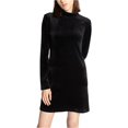 thumbnail image 1 of Sanctuary Clothing Vestido recto de terciopelo para mujer, negro, mediano, 1 of 2