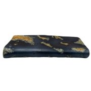 Patricia Nash Women's Leather Bifold RFID Wallet Greek Map Print Blue Tan