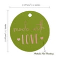 thumbnail image 6 of Inkdotpot Made With Love Text Bottle Tag Real Rose Gold Foil Favor Hang Tags Pack Of 50, 6 of 6